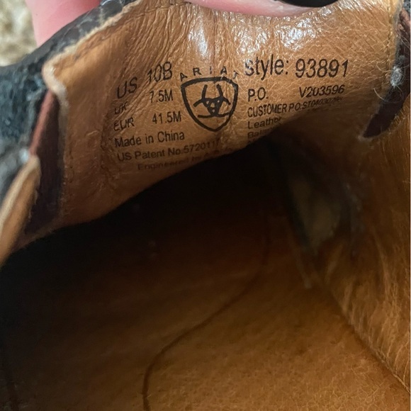 Ariat | Women's Boho Western Fringe Mendocino Clogs Size 10 Black Leather - Picture 8 of 8